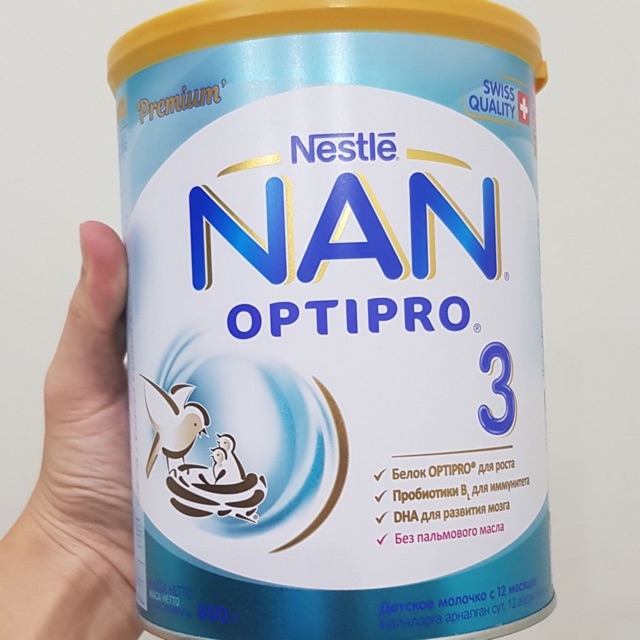 🍼SỮA NAN NGA ĐỦ SỐ 1,2,3,4 800G - Số 3(12-18m) 800gr