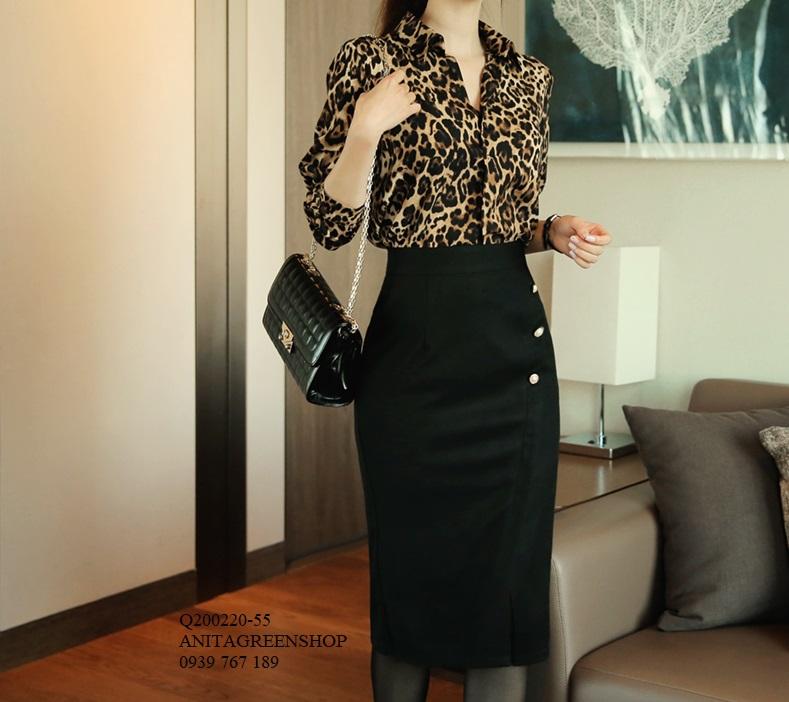 Q200220 set áo và chân váy công sở