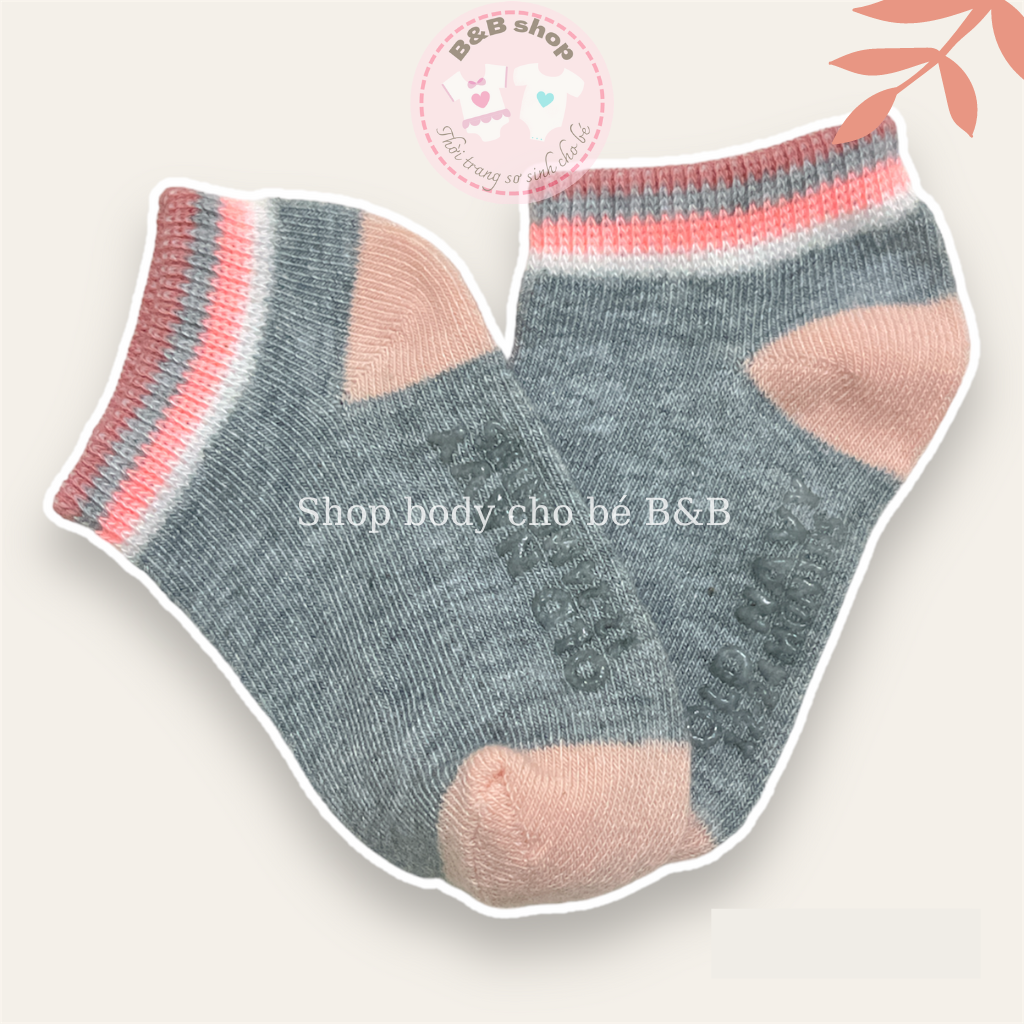 Tất vớ cho bé trai bé gái xuất dư có đệm chống trượt, chất mềm mịn từ sơ sinh đến 3 tuổi