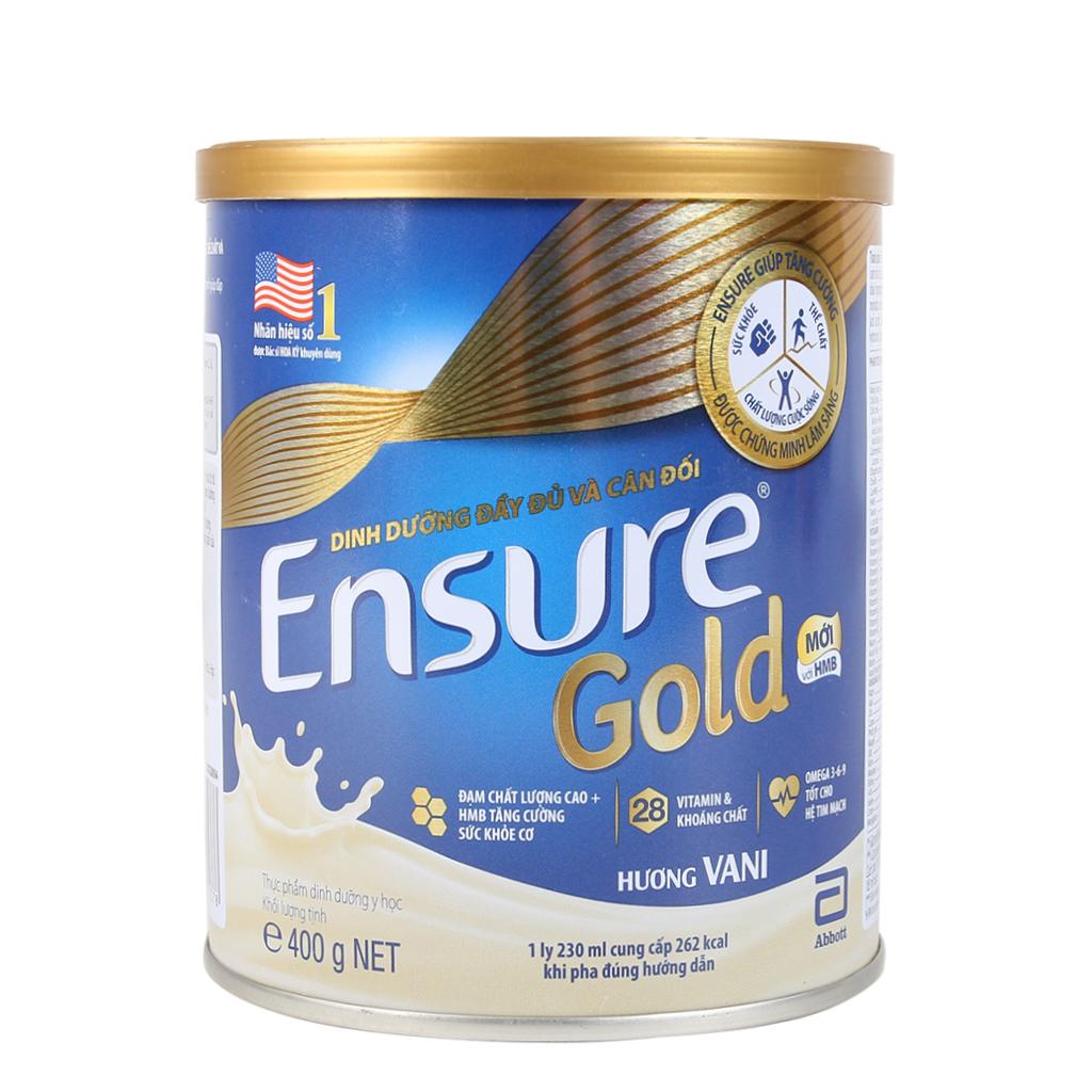 Sữa bột abbott ensure gold hmb hương vani hộp 400g