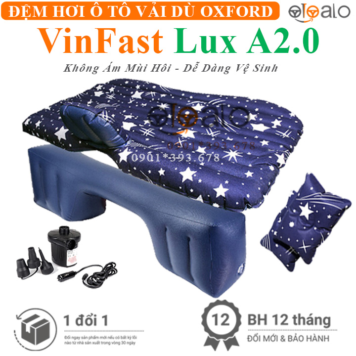 Đệm hơi xe ô tô vinfast lux a2.0 vải dù oxford cao cấp - otoalo