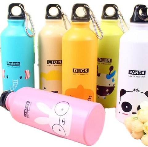 BÌNH NƯỚC TREO THỂ THAO ĐA NĂNG  CÓ MÓC TREO 500ML -  binh uống nuoc treo xe đạp -bình uống nước hình thú  thép không rỉ - ly uống nước - bình du lịch dã ngoại