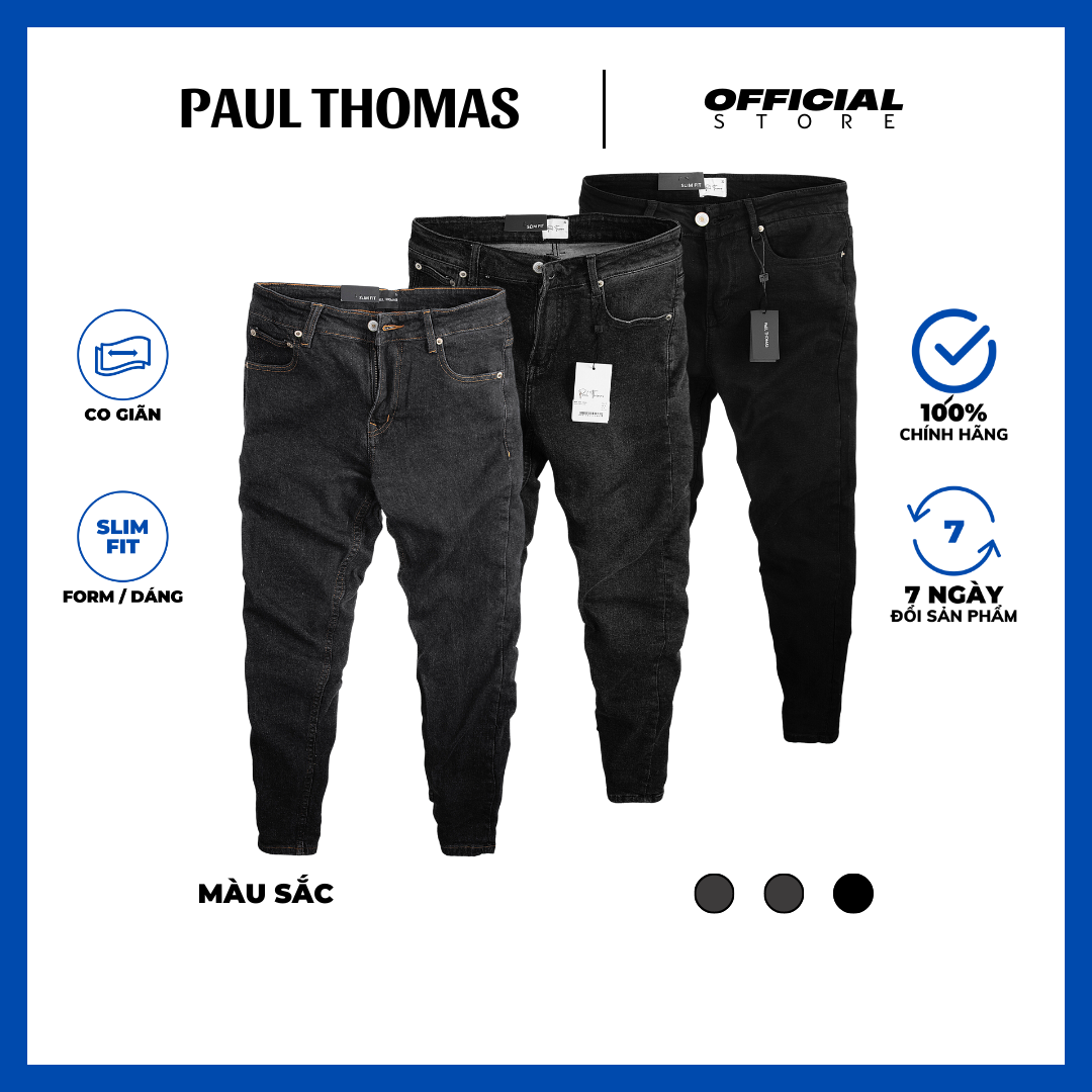 QUẦN DÀI JEAN MÀU ĐEN 2 (PHIÊN BẢN 2022) - PAUL THOMAS