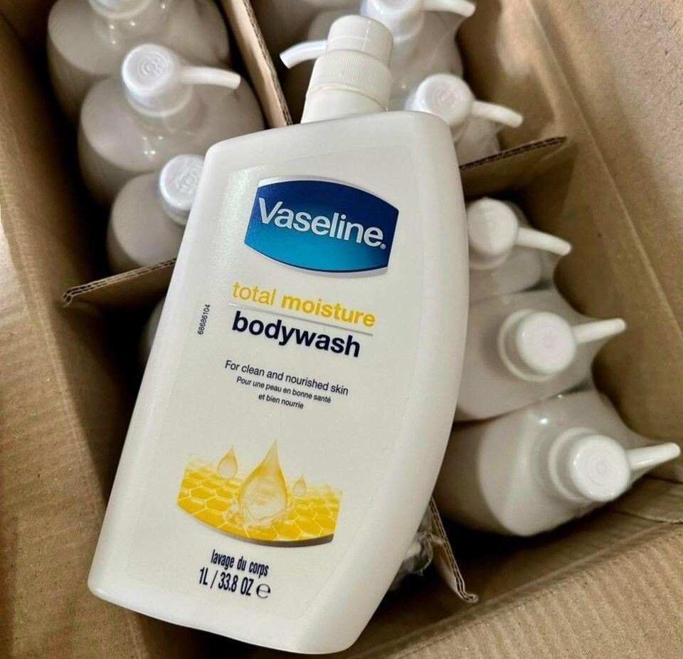 Sữa tắm trắng da dưỡng ẩm vaseline total moisture body wash 1000ml