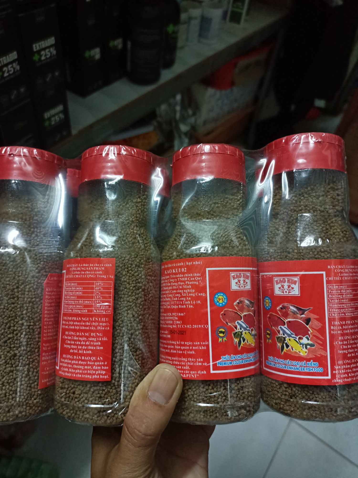 THỨC ĂN CHO CÁ KAOKUI ( CHAI 250 ) THỨC ĂN CHO CÁ , THỨC ĂN CÁ CẢNH