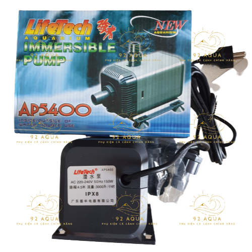 [Chính hãng] Bơm Bể Cá Lifetech AP5400 (150W - 3900L/H - 4.5M) - Máy Bơm Nước Hồ Cá
