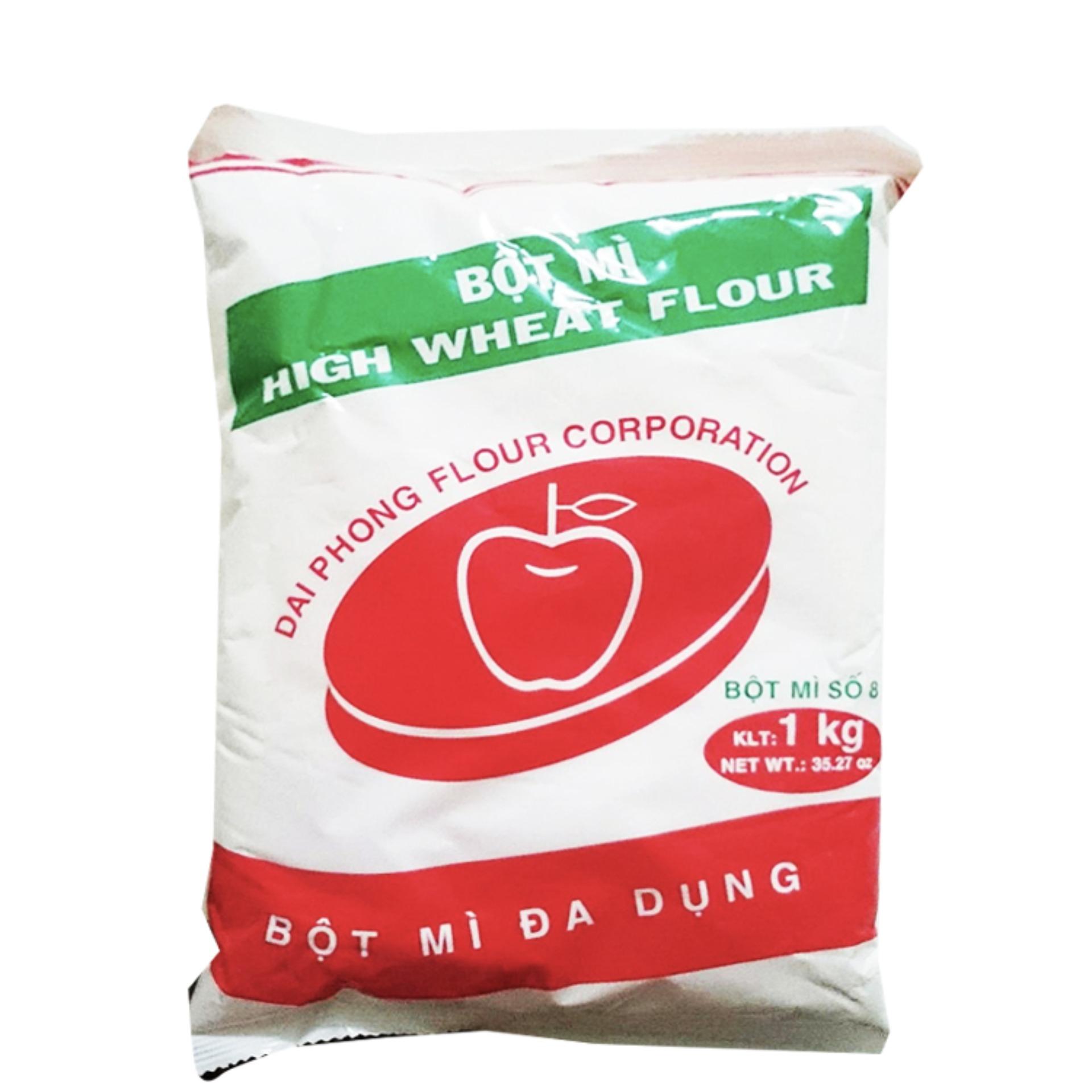 Bột mì đa dụng ( số 8) High Wheat Flour trái táo gói 1kg