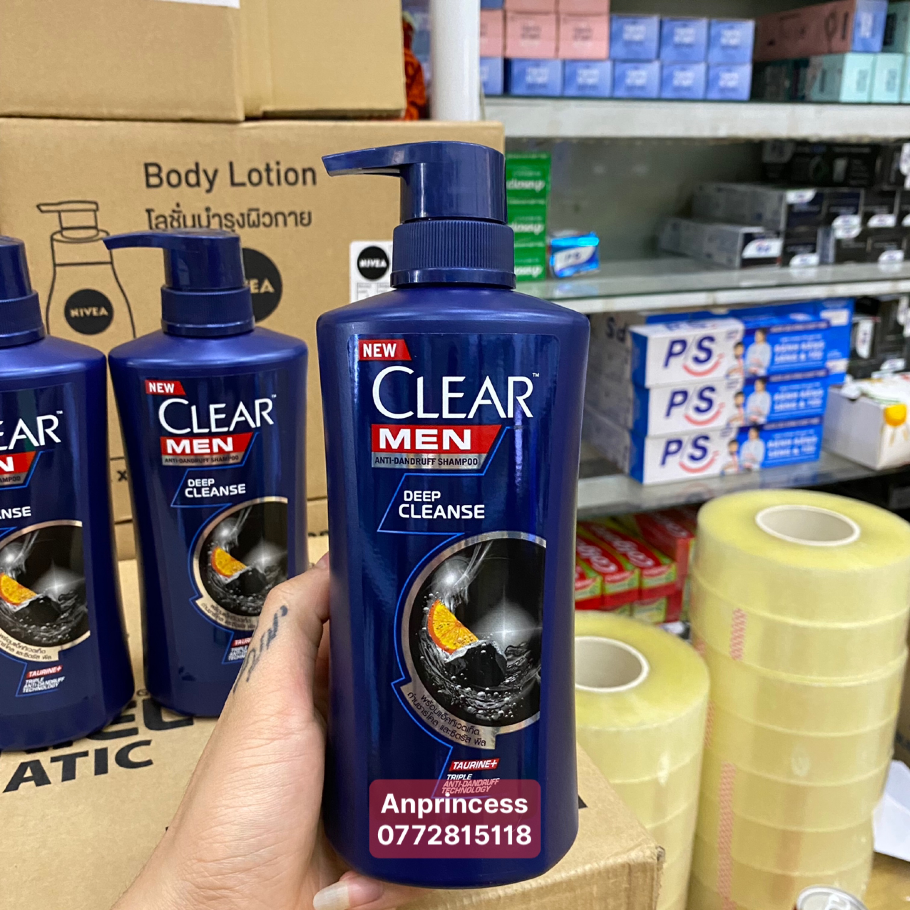 Dầu Gội Clear Men Than Hoạt Tính Thái Lan 450ml