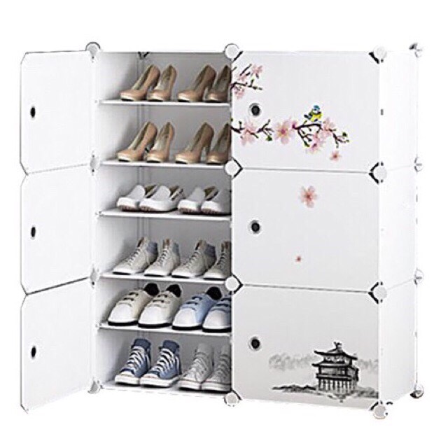 [HCM]Tủ Giày lắp ghép 12 ô mẫu mới .