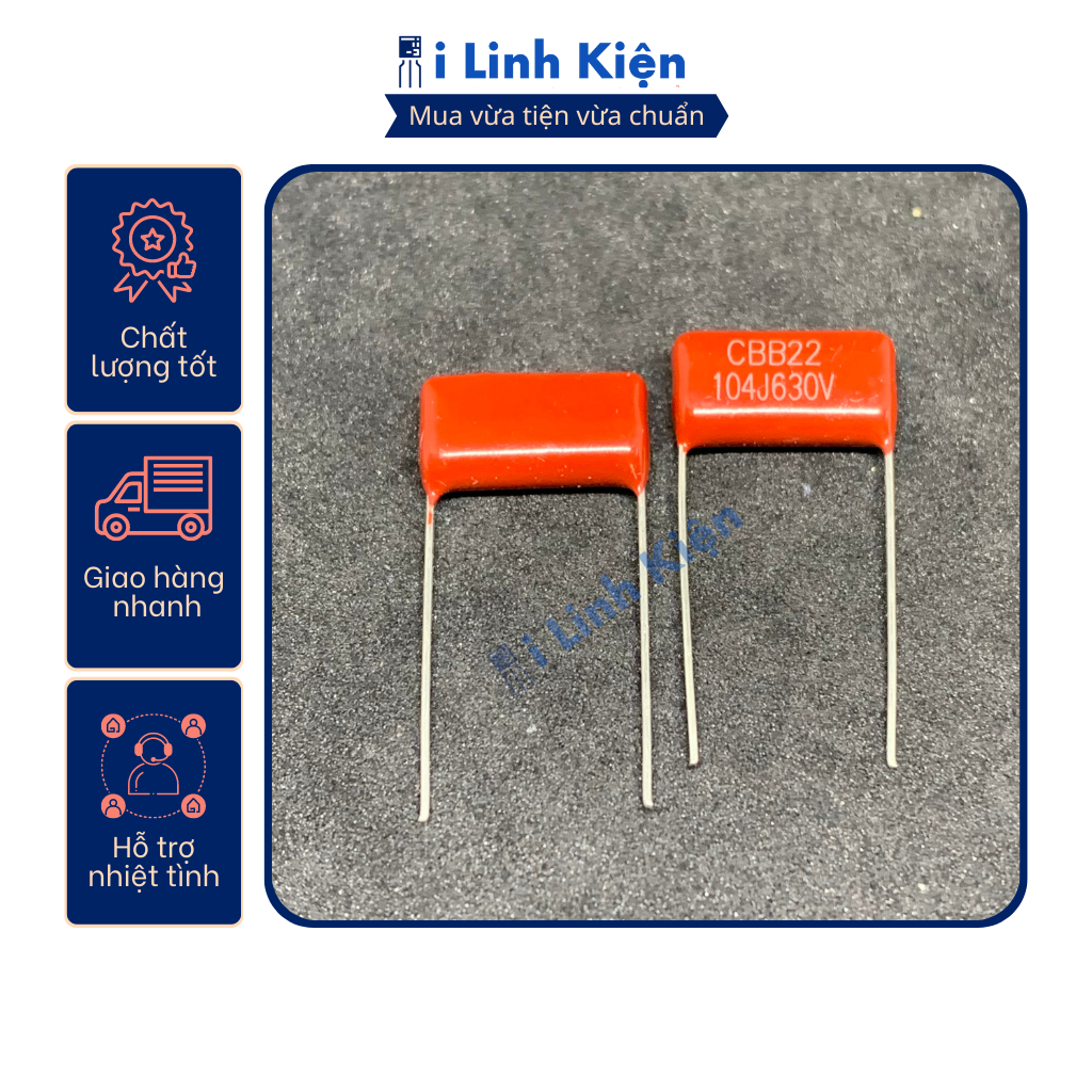Tụ 104J 630V chất lượng tốt.
