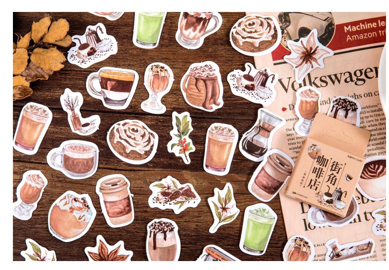 Bộ 45 Sticker Ly Cafe E115