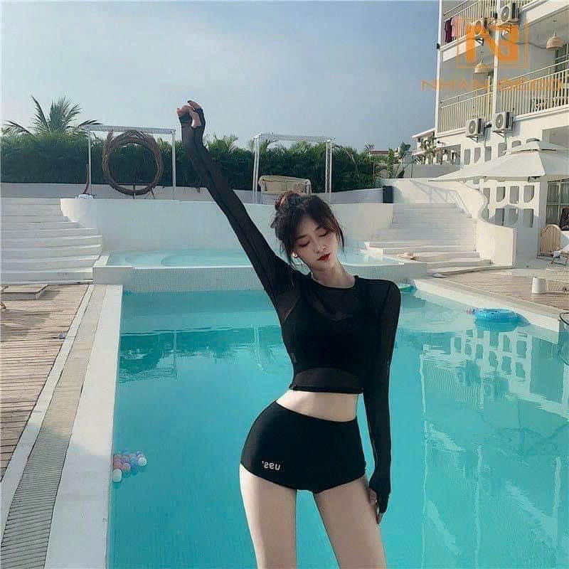 Bikini đồ bơi đi biển set 3 chi tiết 9035