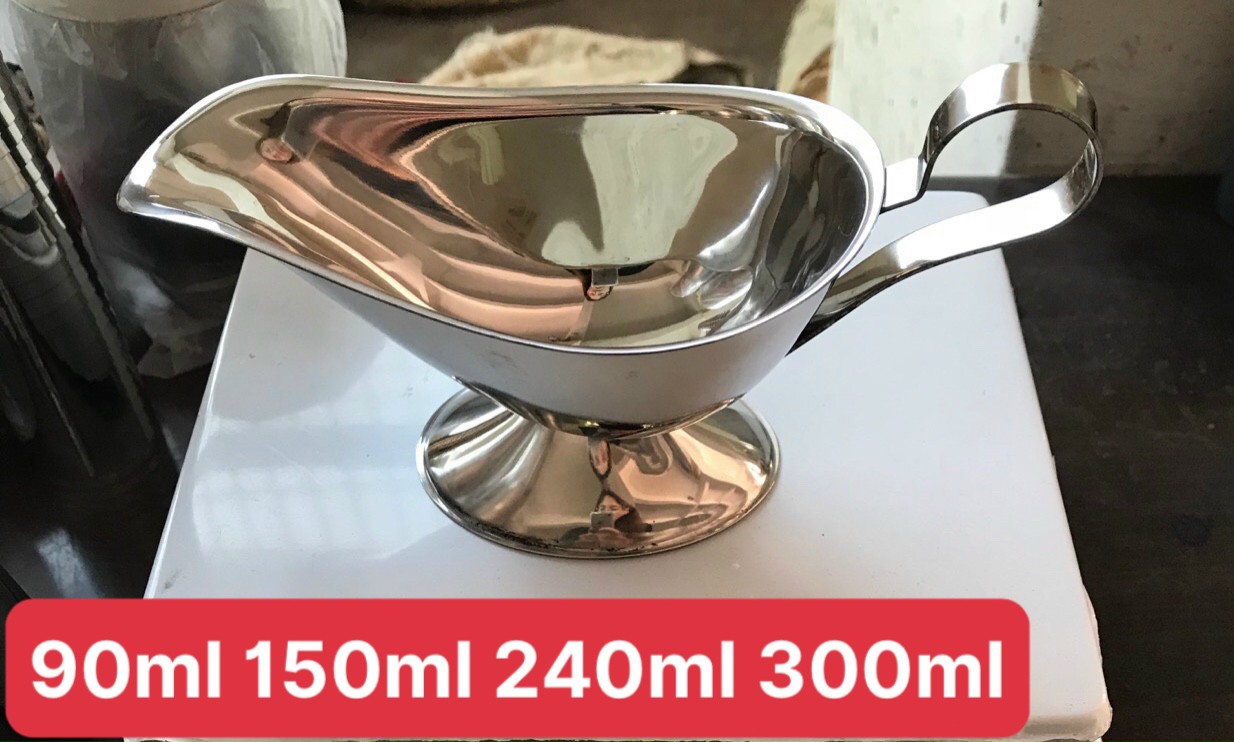 Thuyền rót nước sốt inox 4 size 90ml-150ml-240ml-300ml