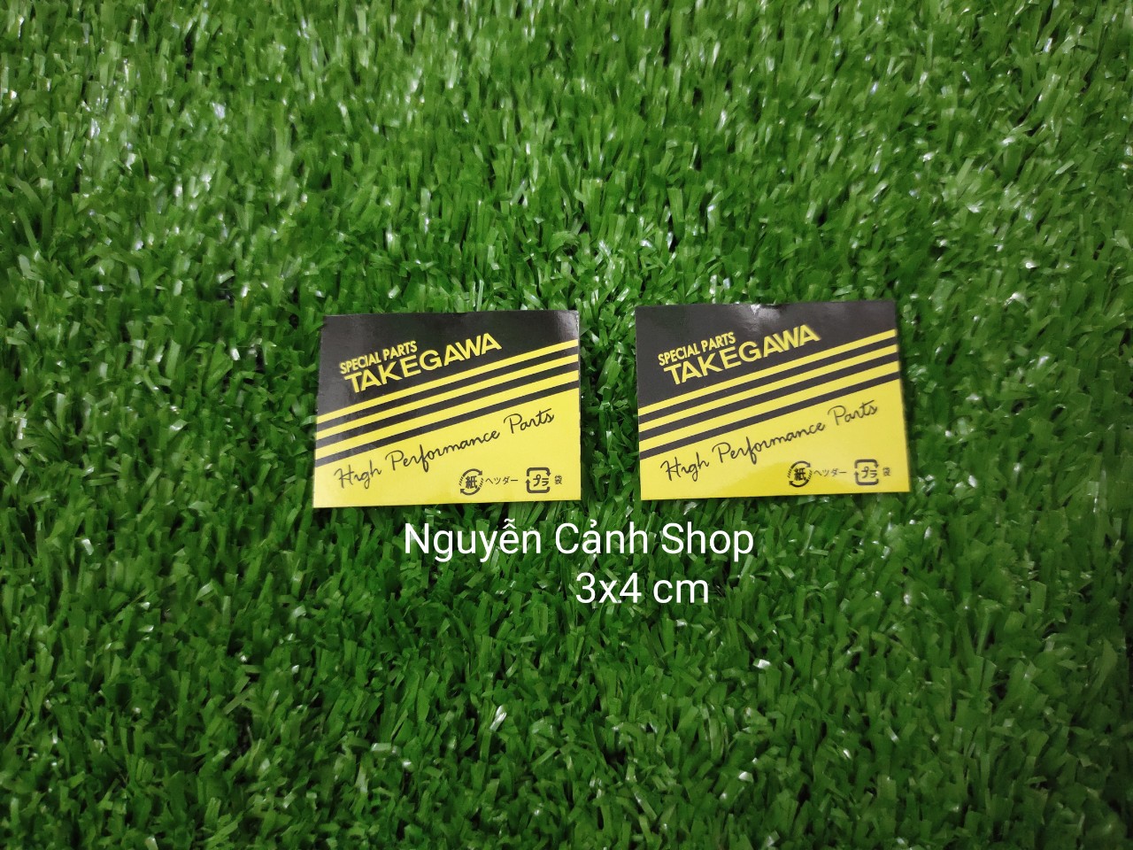 2 Tem decal takegawa 3x4cm dán xe máy