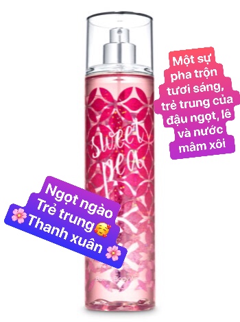 [HCM]Xịt Thơm Toàn Thân Bath & Body Works - Sweet Pea