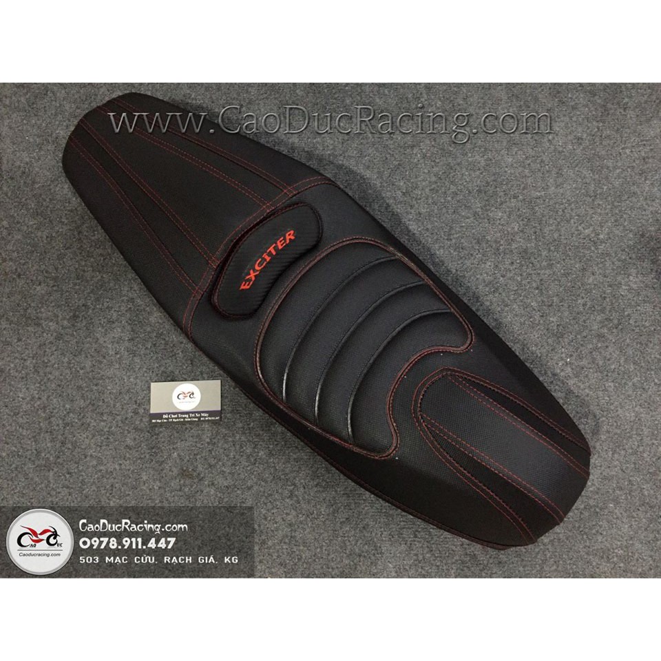 Yên 2 tầng EX150 Thái lan - Yên hai tầng Exciter 150 - màu đen chỉ đỏ