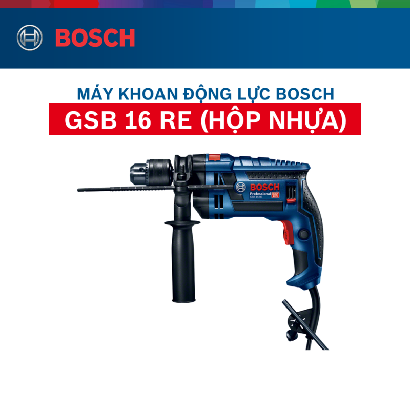 Máy khoan động lực Bosch GSB 16 RE (Hộp nhựa)