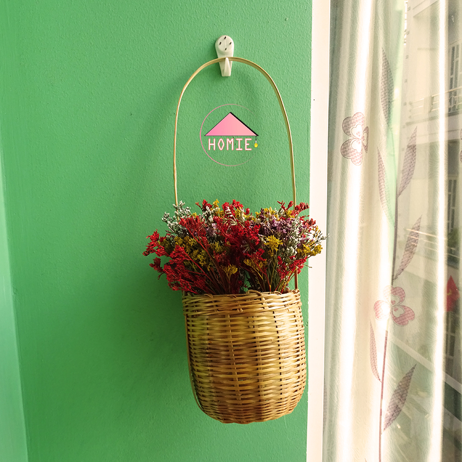 Giỏ hoa mini trang trí độc lạ