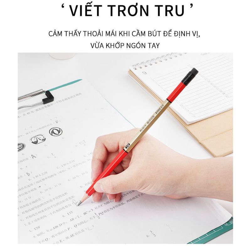 Bút chì gỗ 2B thân màu vàng đất Baoke PL1679 (12/144)