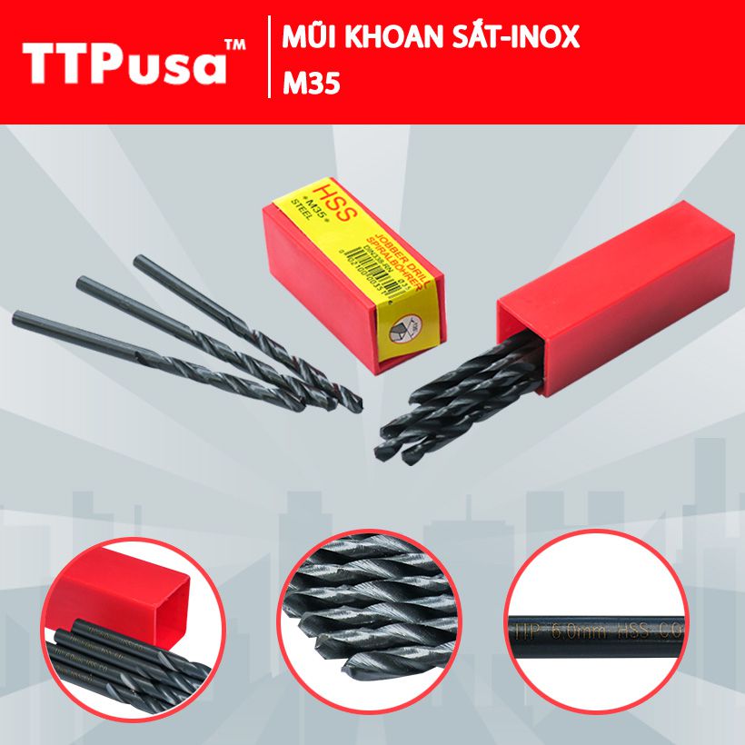 Mũi khoan sắt-inox 4.8mm TTPusa