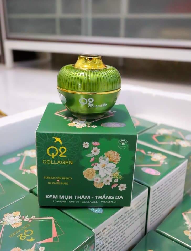 [HCM]Kem Q2 Xanh Collagen Ngừa Mụn Thâm