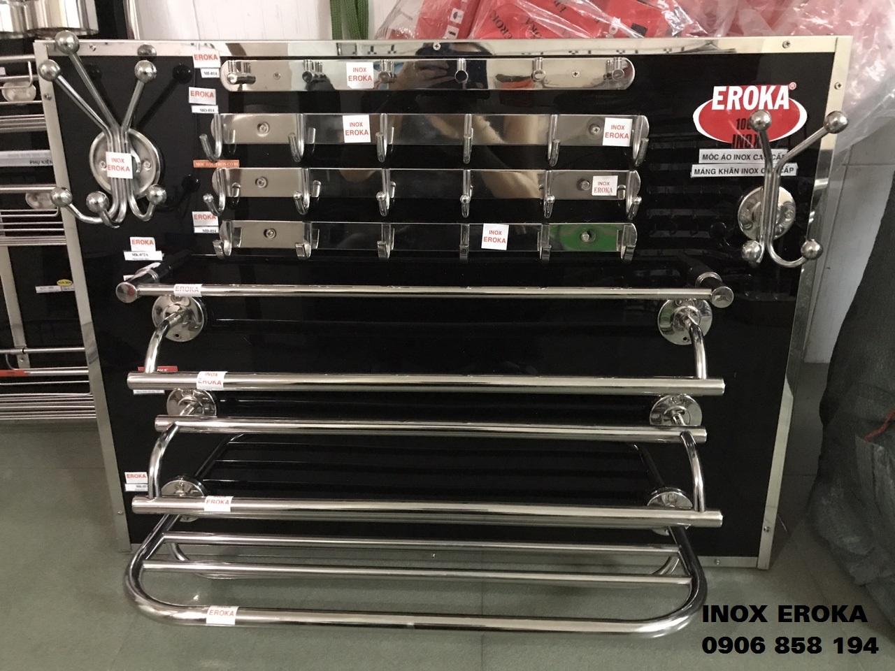 [HCM]MÓC ÁO INOX EROKA - MÓC TREO ĐỒ - MÓC 3 ĐÔI - MO-048