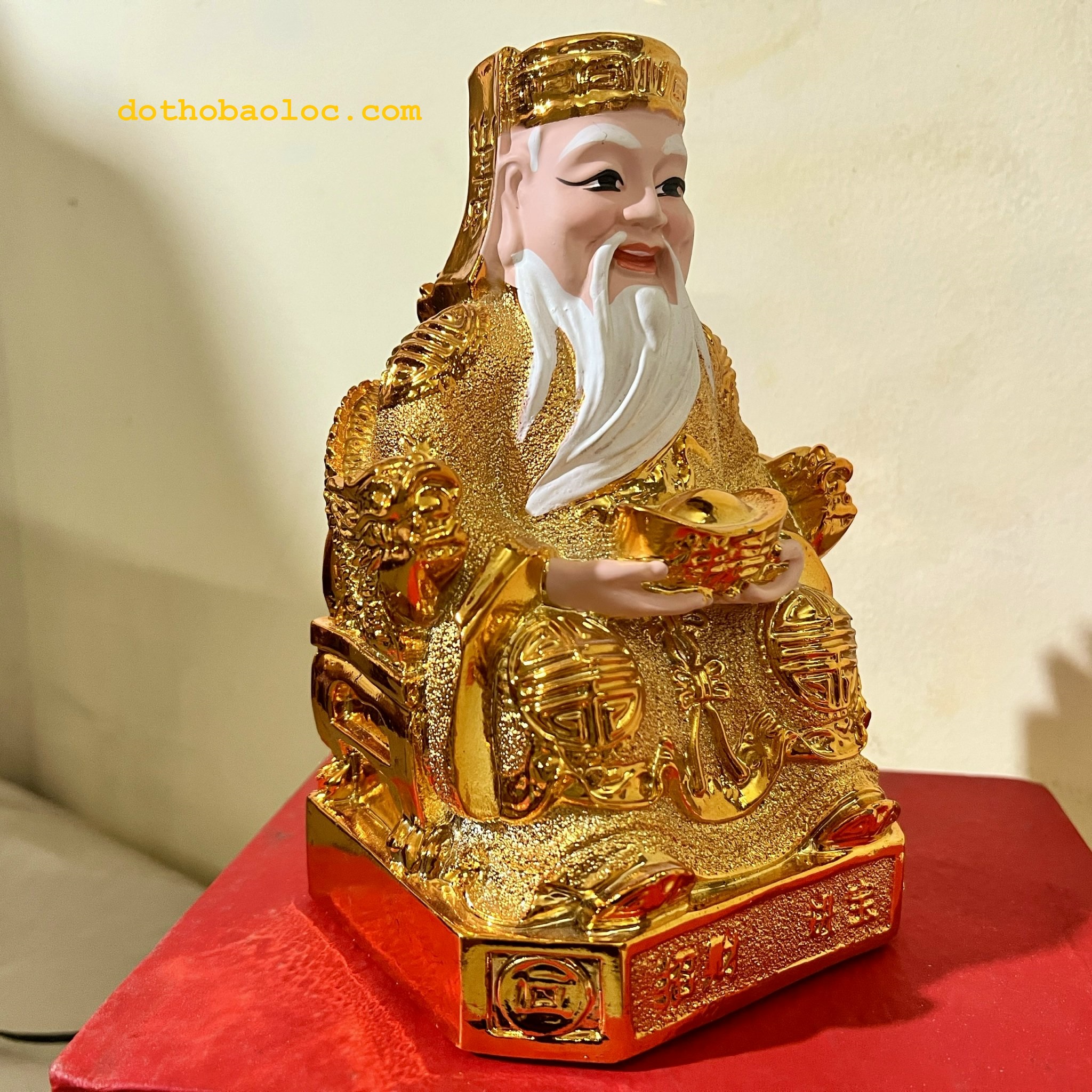 Thần Tài thổ địa kim sa vàng 3 cỡ