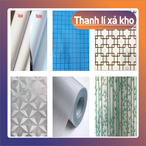 [GIÁ RẺ - NHIỀU MẪU] Decal mờ - Decal hoa văn dán kính khổ 1 mét vuông