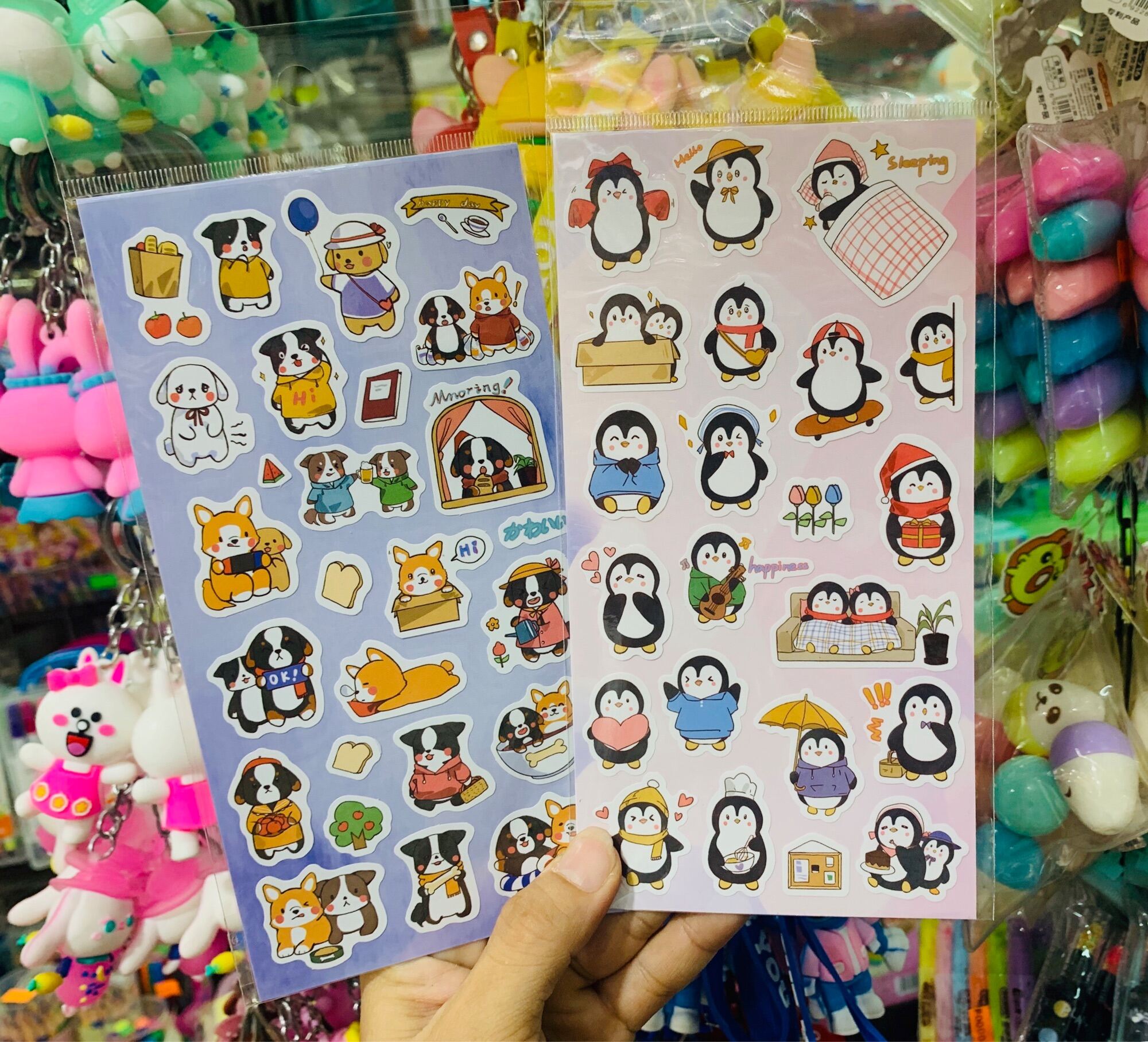 [MUA 2 GIẢM 5%][HCM]Sticker thú cute nhiều mẫu 7k/1 tấm