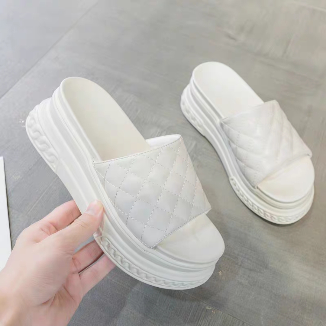 DÉP HCM - Dép nữ quai da, dép độn đế PU 7p siêu nhẹ, mang êm chân, dễ phối đồ, lên chân bao xinh