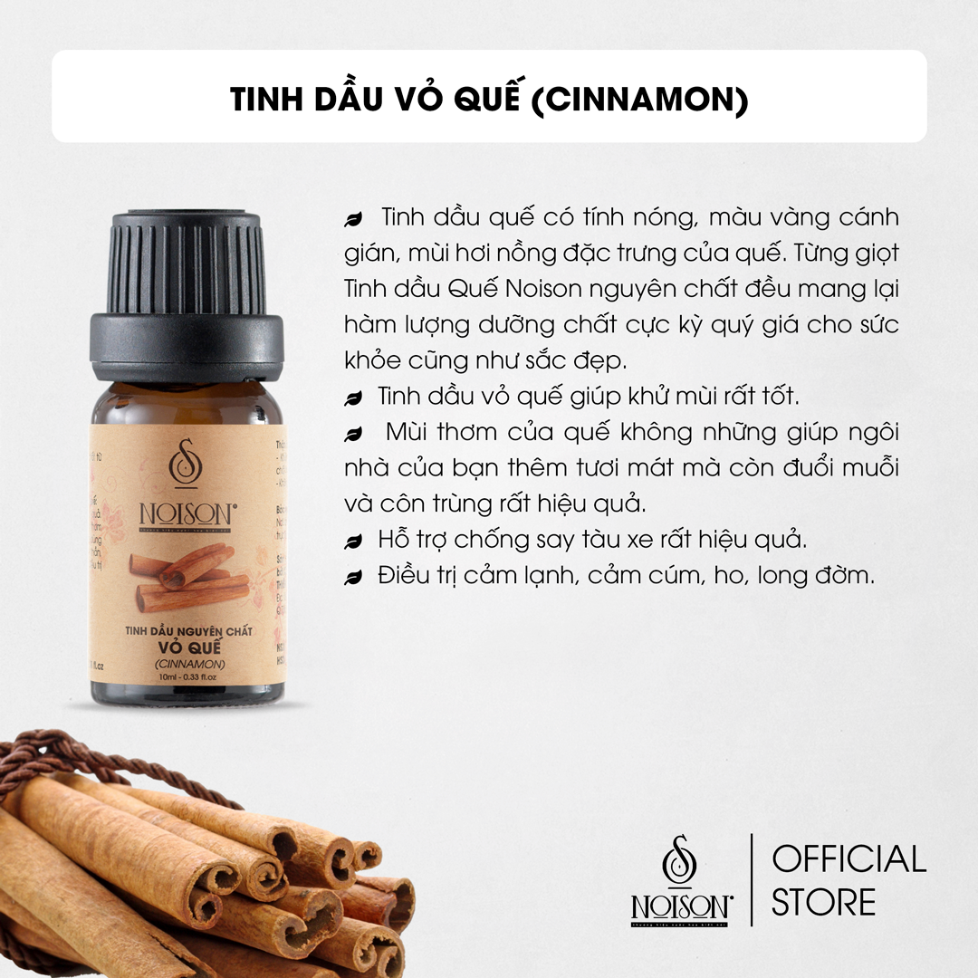 [HCM][CHAI LỚN] Tinh dầu Quế Noison 100ML | Cinnamon Essential Oil | Nhập khẩu Ấn Độ