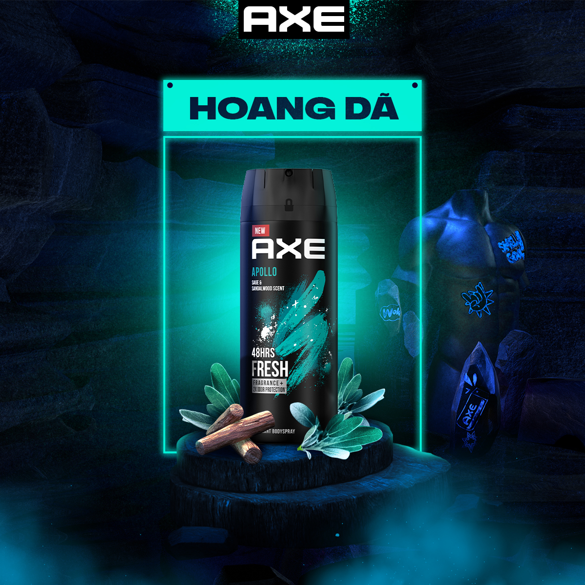 Xịt khử mùi Axe toàn thân nam tính 48hrs Fresh For Longer 135ml