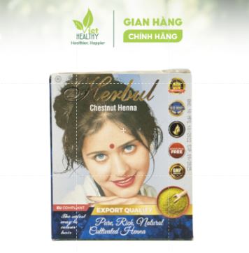 Bột nhuộm tóc thảo dược Henna - Hạt dẻ 60g