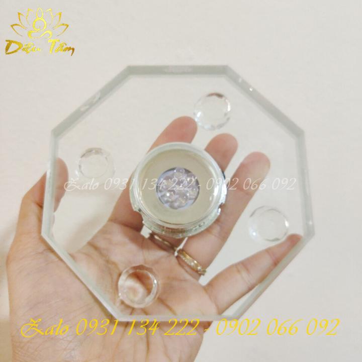 ĐẾ ĐÈN LED PHA LÊ ĐỔI MÀU LÀM SÁNG TƯỢNG PHẬT, TRANG TRÍ PHONG THỦY