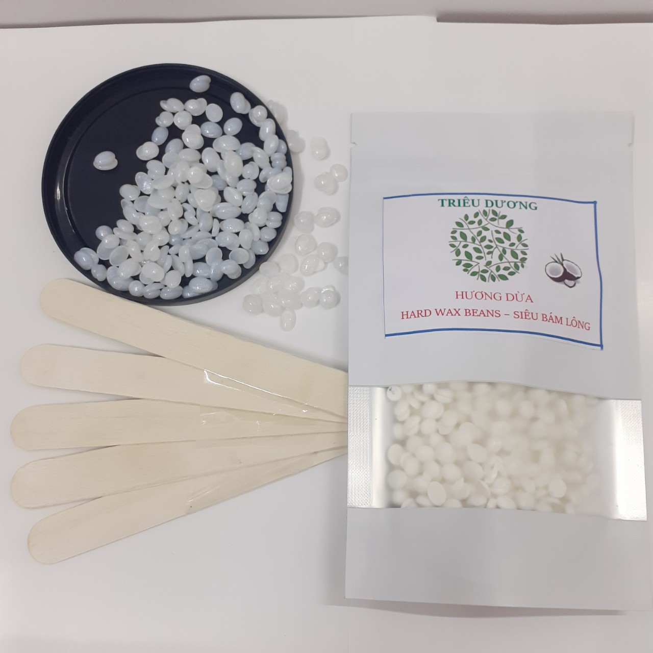 (FREE QUE SÁP) 100g sáp hương dừa cao cấp + Mỡ trăn 50ml