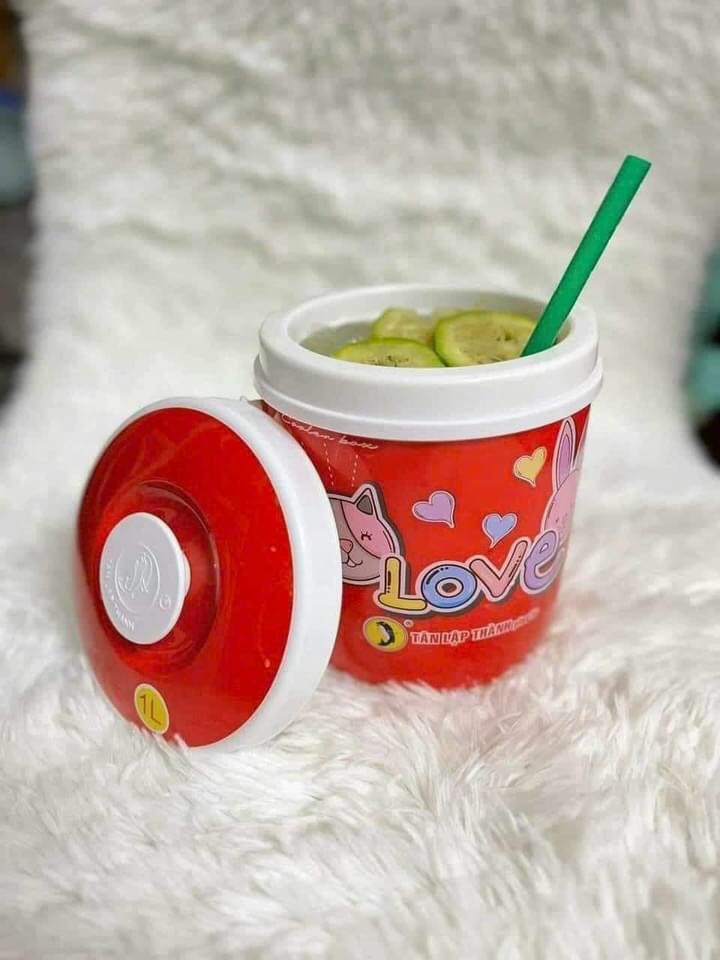 Xô Giữ Nhiệt Mini Đựng Trà Sữa 1000ml