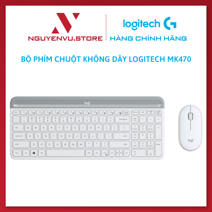 Logitech Wireless Keyboard mouse mk470slim-authentic