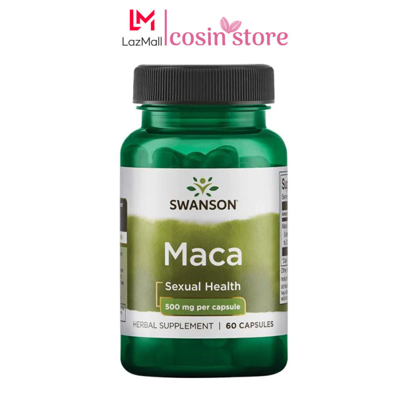 Viên Uống Tăng Cường Sinh Lý Nam Maca Swanson 500mg 60 viên của Mỹ