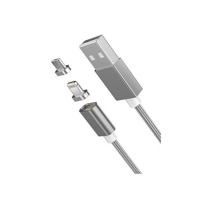 Magnetic Charging Cable with 3 Adroid - Ios - Type C Heads