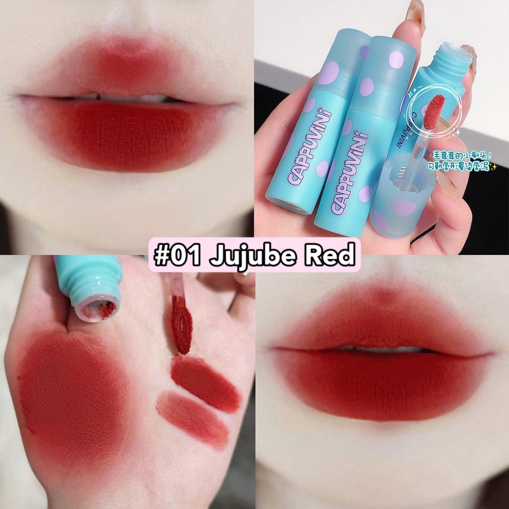 Son kem CAPPUVINI mịn lì bền màu Small Egg Soft Mist Lip Mud CAPU68