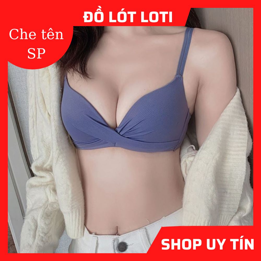 Áo Lót nữ không gọng, áo ngực nâng ngực thông Hơi Chéo Ngực Dây Tạo kiểu Xuất Hàn Lotitilo