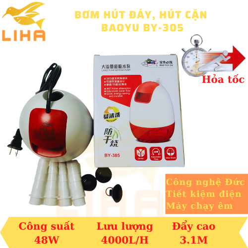 Máy bơm hút cặn baoyu by-305 - bơm hút đáy hồ cá