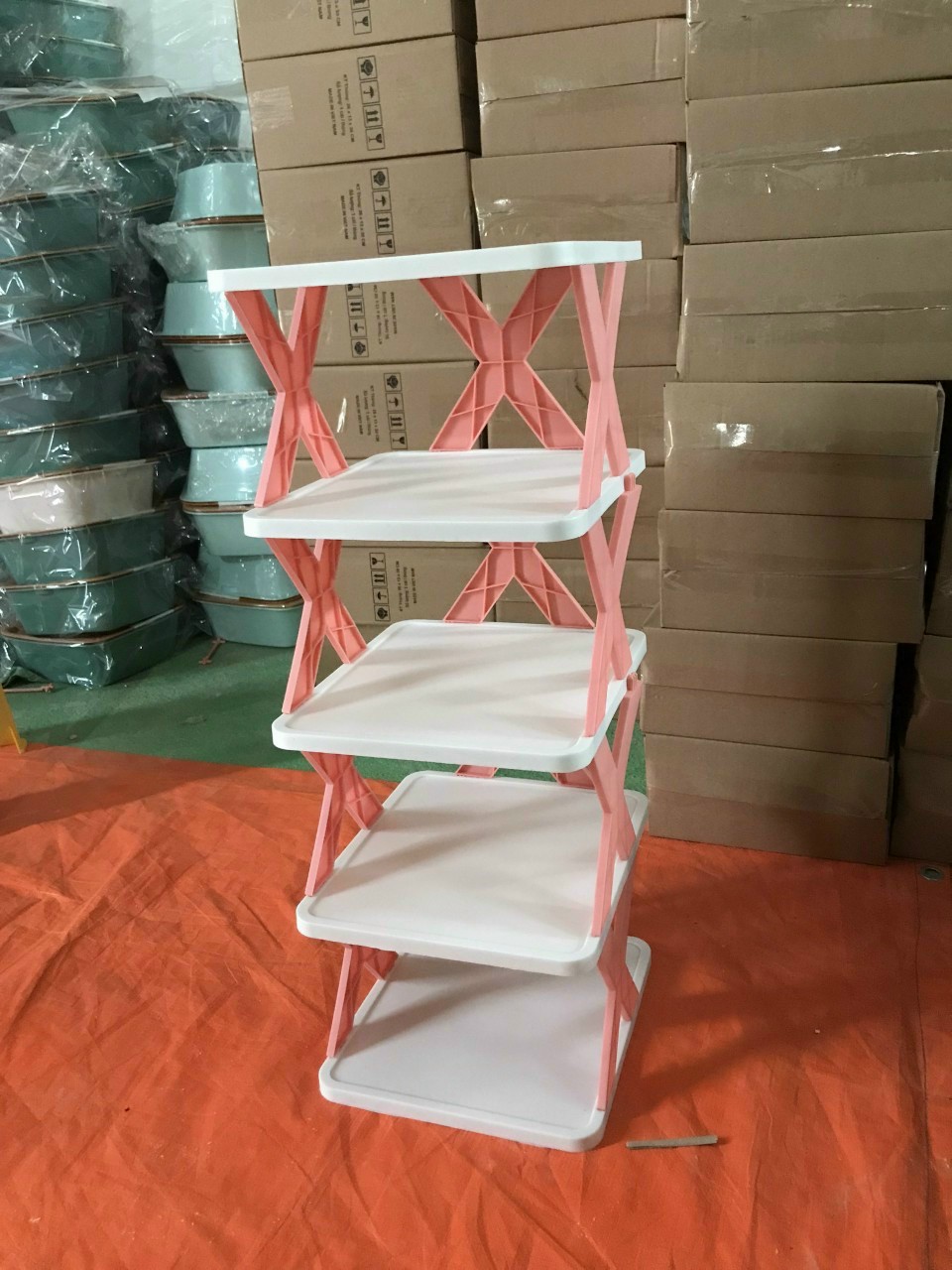Kệ để giày dép 5 tầng chữ X