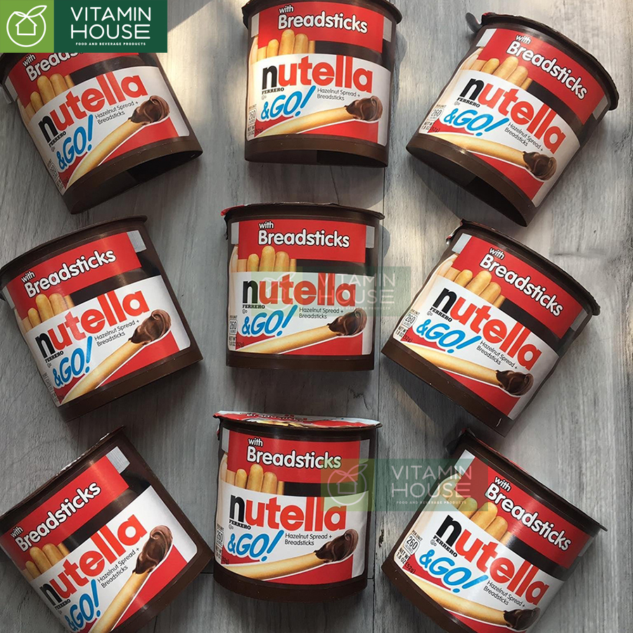 Bánh que chấm Socola hạt phỉ Nutella 52g Mỹ [VITAMIN HOUSE]
