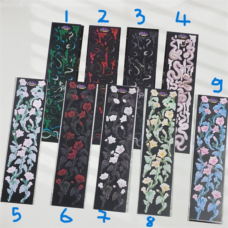 Sticker/ Hình Dán Hoa / rắn