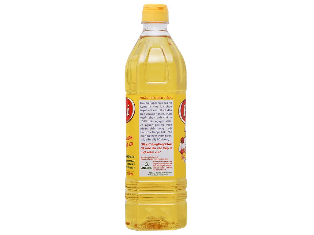 Dầu ăn cao cấp Happi Koki chai 1 lít