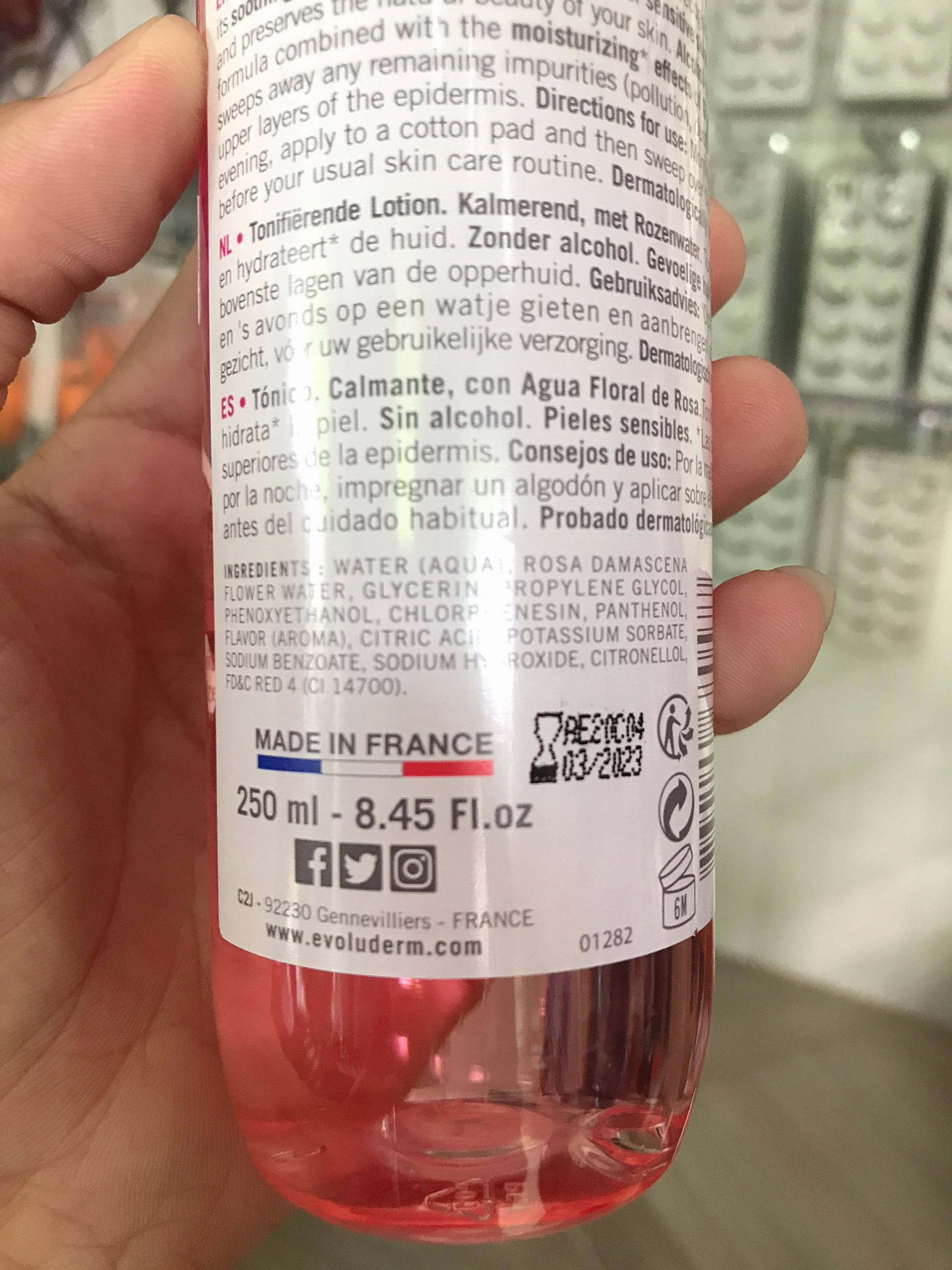 Nước Hoa Hồng Evoluderm Lotion Tonique 250ml