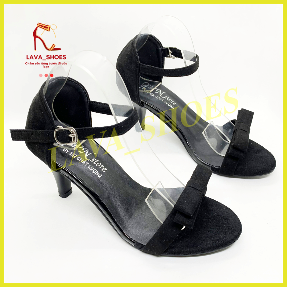 Giày cao gót sandal 7 phân quai nơ - SD98