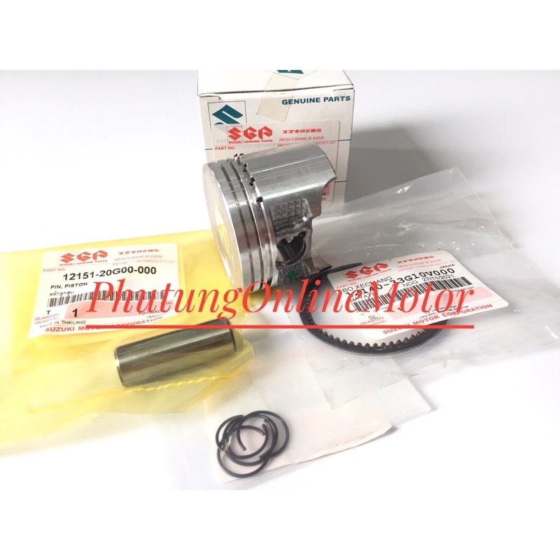Xylanh(lòng)-Piston bạc+ắc+phe suzuki Hayate-Hayate Ss-Impluse-Skydriver