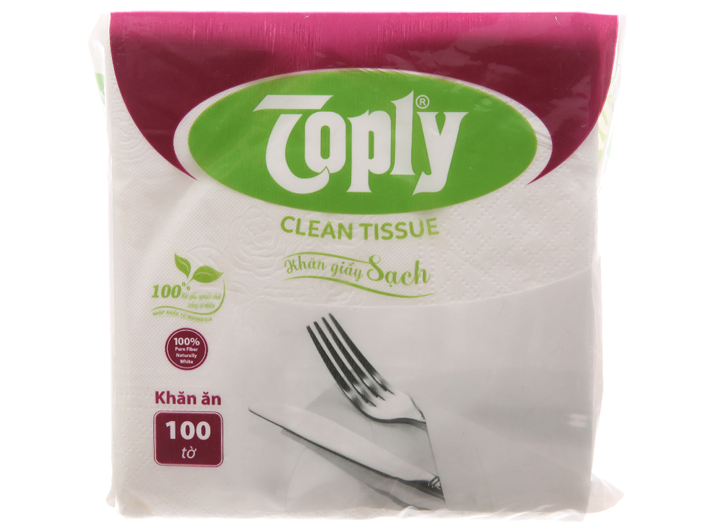 Khăn giấy ăn Toply 100 tờ
